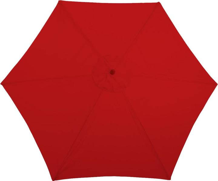Image du produit Mendler Parasol Florida, Ø 3m polyester/bois - rouge (3 m)