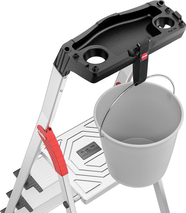 Produktbild Hailo L80 ComfortLine, Alu-Sicherheits-Stehleiter, 5 Stufen (Stehleiter, 150 cm)