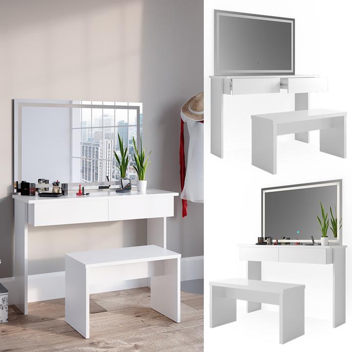 Produktbild Vicco Azur mit Hocker und Beleuchtung (120 x 40 x 83 cm)