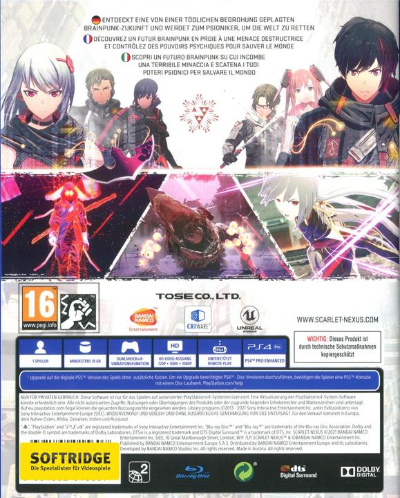 Image du produit Bandai Namco Scarlet Nexus (mise à jour gratuite sur PS5) (avec DLC bonus) (PS4, PS5, DE, FR, IT)
