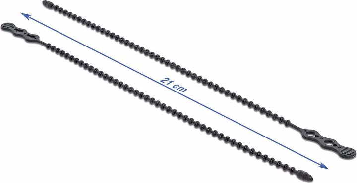 Actual product image Delock Cable tie 210 x 4.5 mm polyamide, black, 10 pcs. (Knot tape, 210 mm, 10 pcs.)