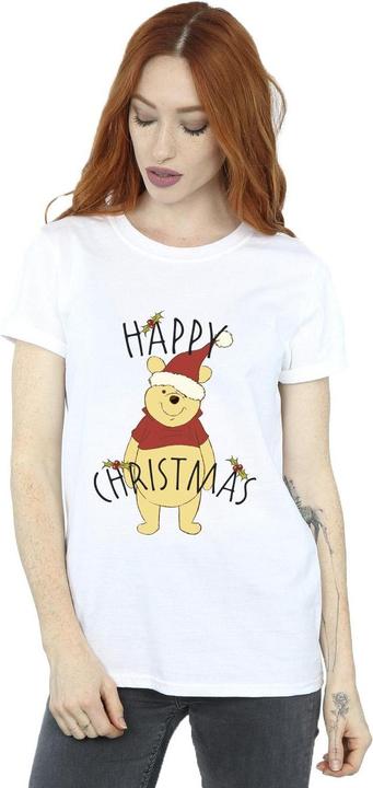 Immagine prodotto Disney Winnie The Pooh Happy Christmas Holly Maglietta Ampia Donna (5XL)