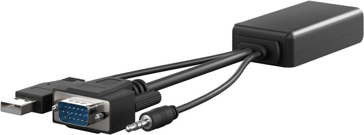 Actual product image Goobay VGA/HDMI adapter cable (USB-A, 16 cm)