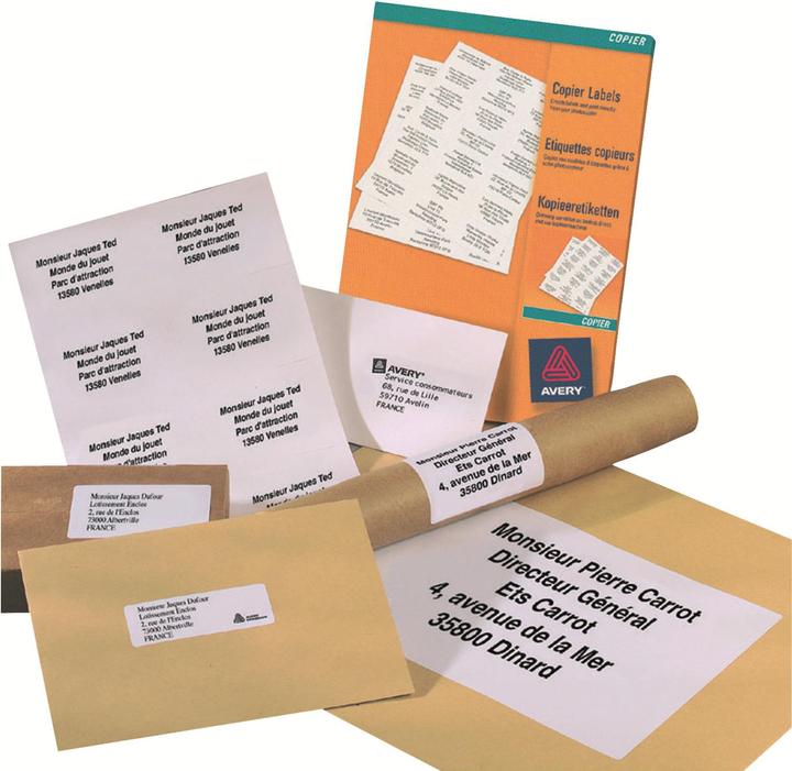 Immagine prodotto Avery Etichette di carta adesiva durevole per indirizzi/spedizioni