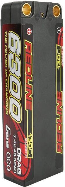 Immagine prodotto Gens Ace Batteria LiPo Redline Series 6300mAh 7.4V 130C 2S2P HardCase 70 (11.10 V, 6500 mAh)