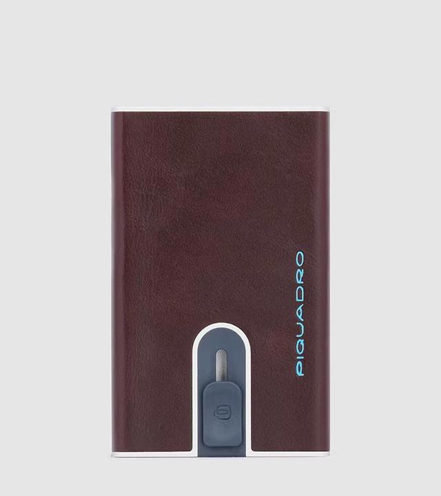 Actual product image Piquadro Blue Square - Credit card case with sliding system