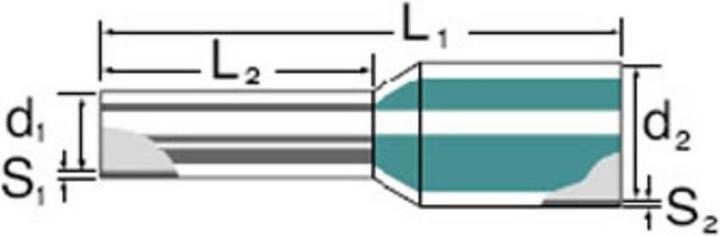 Produktbild Weidmüller 9036220000 Aderendhülse 2.5 mm² Teilisoliert Blau 500 St.