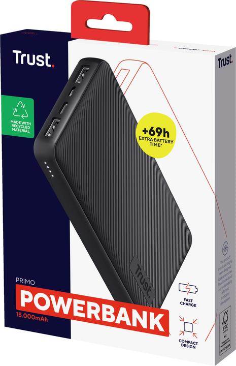 Produktbild Trust Primo Lithium-Ion (Li-Ion) Black (15000 mAh, 15 W, 15 Wh)