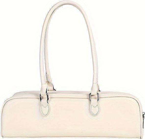 Produktbild Only-Bags.Store Klassische Retro-Baguette-Tasche, PU-Leder lange Handtasche mit Reissverschluss, modische Geldbörse