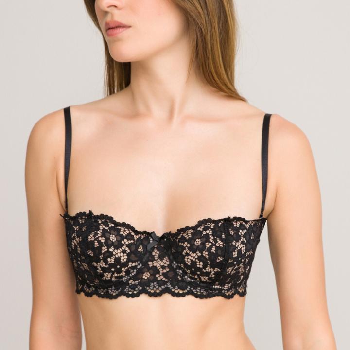 Actual product image La Redoute Collections Lace Bandeau Bra (75 D)
