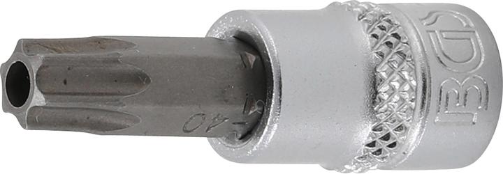 Produktbild BGS Bit-Einsatz Antrieb Innenvierkant 6,3 mm (1/4") T-Profil (für Torx) mit Bohrung T40 (6,3 mm)