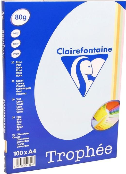 Clairalfa Universal-Papier Troph‚e, A4, Pastellfarben (80 g/m², 100 x, A4)