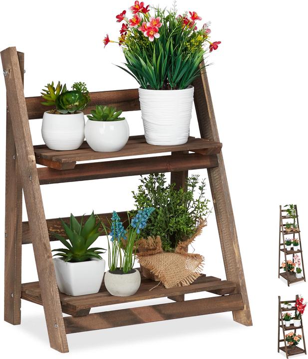 Image du produit Relaxdays Etagère escalier fleurs