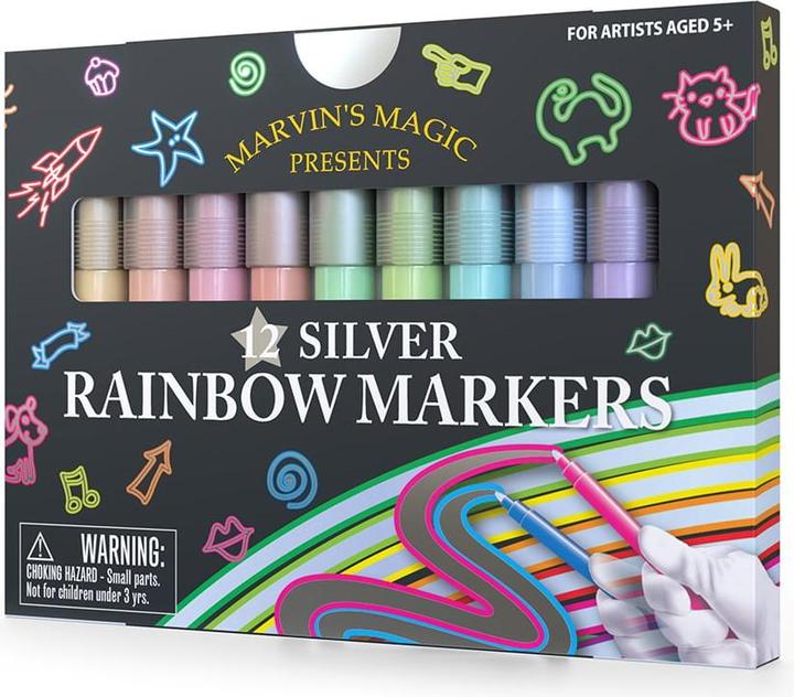 Actual product image Marvin's Magic Marvins Magic - Silver Rainbow Markers - (MMART002)
