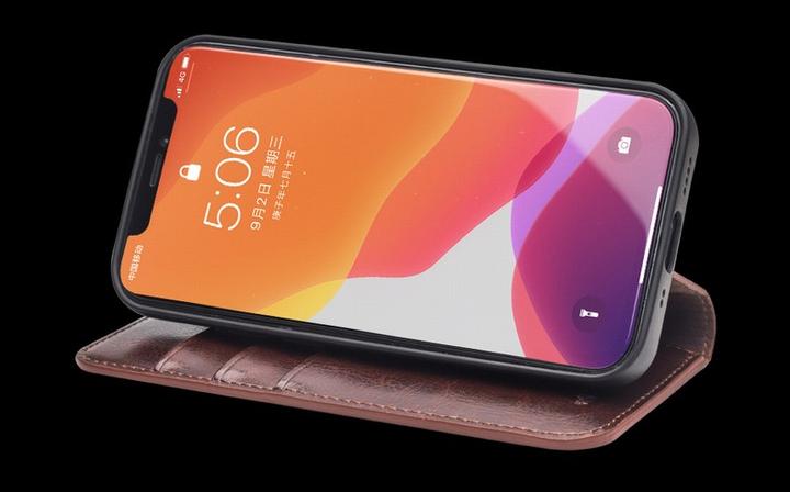 Immagine prodotto QiAlino Fourre Flip cuir véritable (Apple iPhone 12, Realme 12 Pro+)