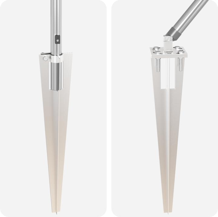 Immagine prodotto VidaXL Paletti per recinzione con punta 52 pezzi Ø32 mm 140 cm in acciaio zincato