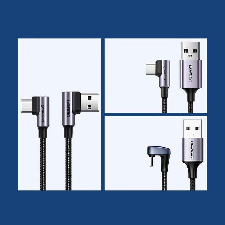 Image du produit Ugreen Câble de recharge rapide USB C à angle droit (0.50 m, USB 2.0)