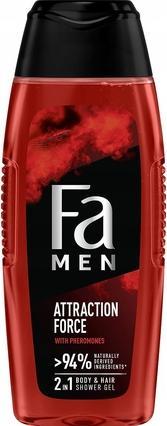 Actual product image Fa FA Men Attraction Force Shower Gel żel pod prysznic do mycia ciała i włosów dla mężczyzn Pheromone 4 (400 ml)