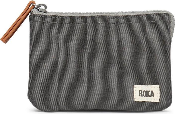 Actual product image Roka London Carnaby Wallet Sustainable Canvas Carbon