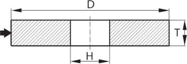 Produktbild Tyrolit Schleifbockscheibe Edelkorund Form 1 gerade 125 x 20 x 32 mm Korn 80 (80)