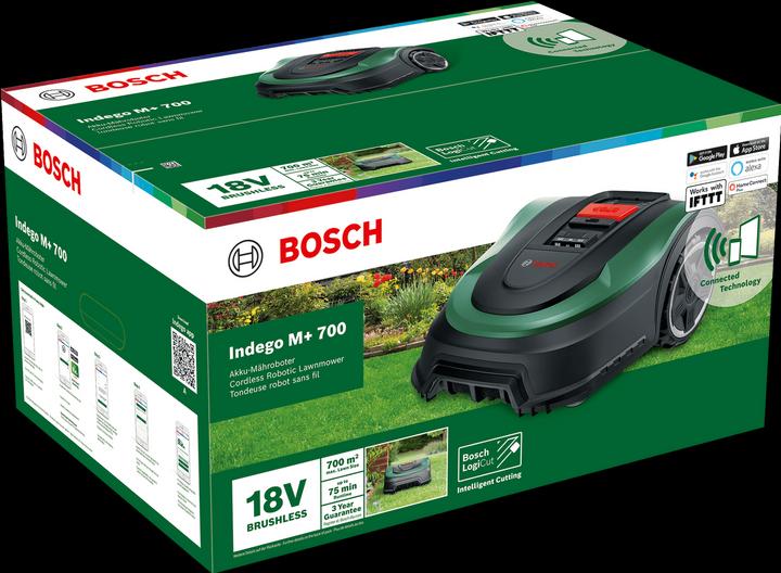 Actual product image Bosch Home & Garden Indego M+ 700 robotic lawnmower (700 m²)