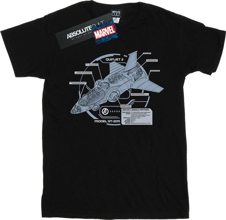 Image du produit - T-shirt THE AVENGERS QUINJET BREAKDOWN - Homme (L)