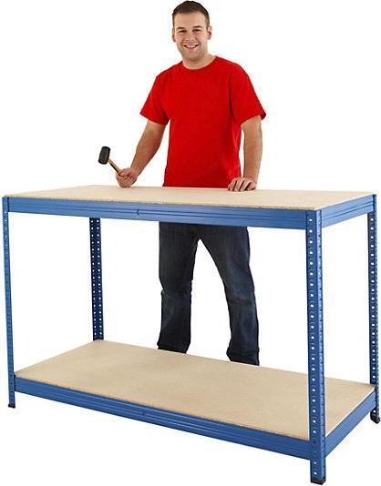 Image du produit kaiserkraft Poste de travail, à 2 niveaux, largeur 1400 mm. (140 cm, 60 cm)