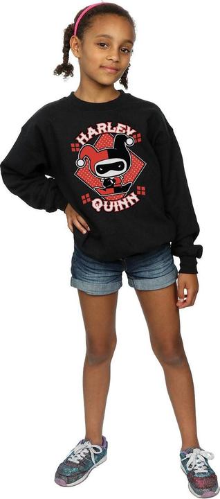 Image du produit - Sweat CHIBI HARLEY QUINN BADGE - Fille (140, 146)