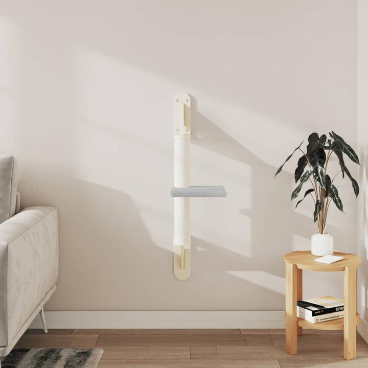 Image du produit VidaXL Arbre à chat avec colonne griffoir montage mural 85,5 cm (85.50 cm, Gris clair)