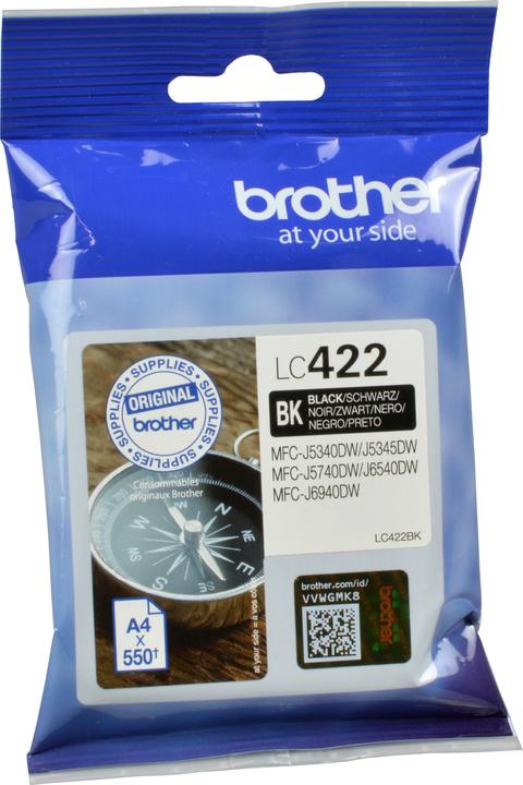 Image du produit Brother LC422BK Cartouche d'encre pour BH19M/B Compatible with MFC-J5340DW MFC-J5740DW MFC-J6540DW MFC-J6 (CF)