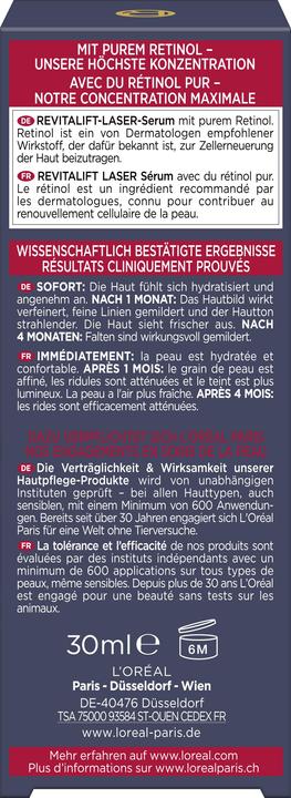 Valori nutrizionali e ingredienti L'Oréal Paris Laser Revitalift (30 ml)