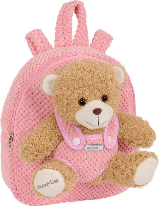 Safta Kinderrucksack mit Plüschbär - Rosa