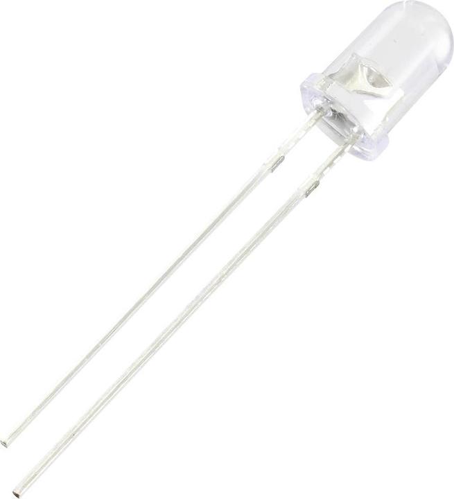Image du produit Tru Components LED câblée 5mm Lumens élevés 15° 30mA 1.8 V, 3.4V Rouge, Jaune, Orange, Bleu, Vert, Pi