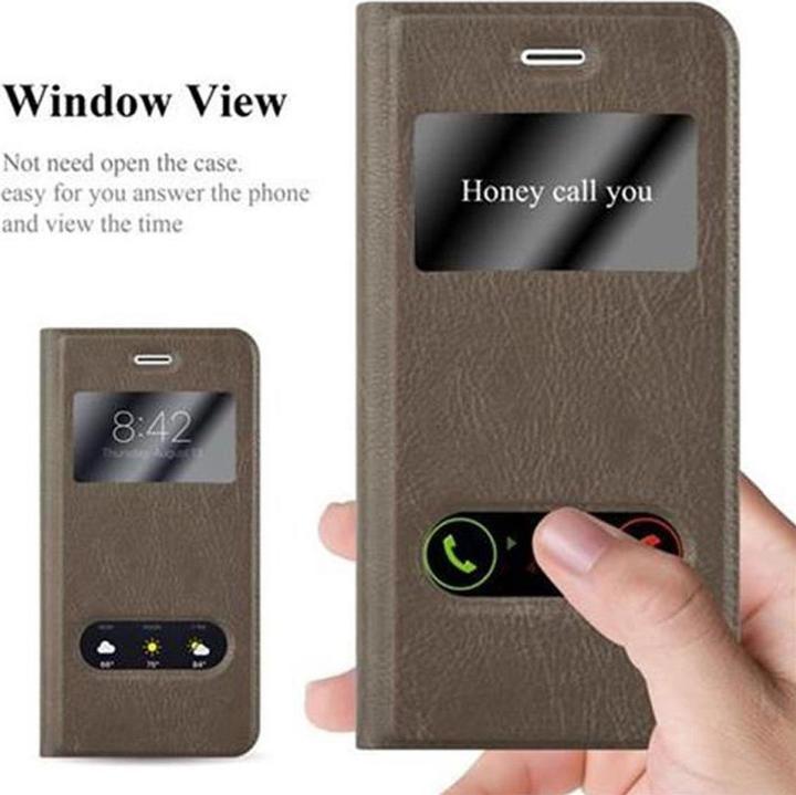 Actual product image Cadorabo Book with View double window cover (Apple iPhone SE (2nd Gen), Apple iPhone 7)