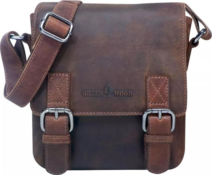 Immagine prodotto Greenwood Herrentasche Echtleder 9 Zoll Aden Vintage Look Sandel No.1
