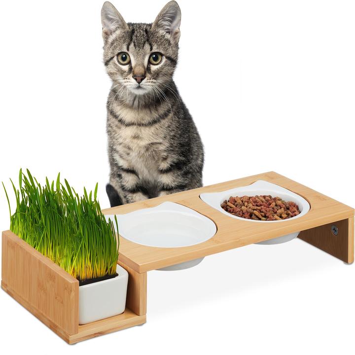 Relaxdays Cat feeding station (0.40 l)