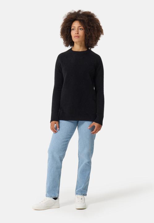 Produktbild Cash-Mere Brushed Kaschmir Rundhals Pullover mit Seitenschlitzen (XS)