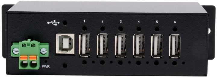 Actual product image Exsys GmbH 6 Port USB 2.0 Managed HUB, incl. Din-Rail (USB-B, 6 Ports)