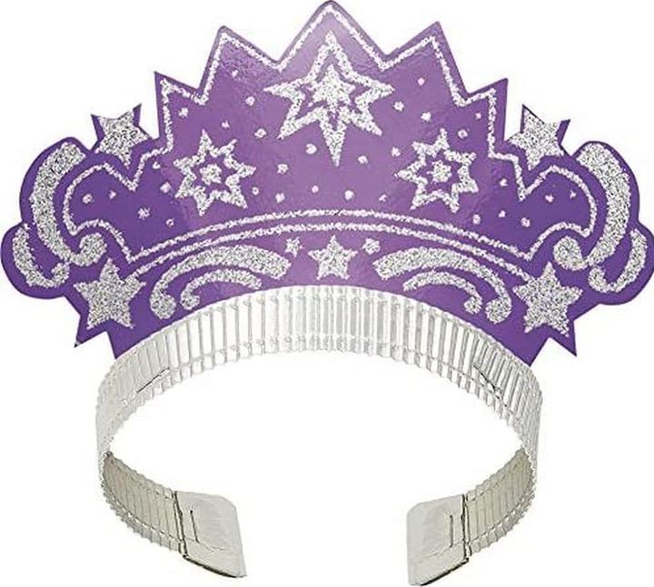 Unique Party Tiara Glitzer 12erPack (100% synthetisches Material)