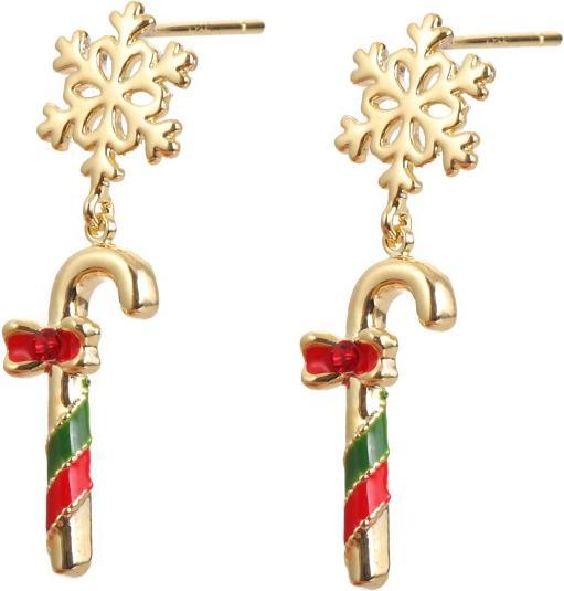 Produktbild Snazzy Santa Ohrringe Zuckerstange mit Schneeflocke von (Silber)