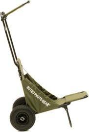 Actual product image Buteo Photo Gear Forest Green transport trolley with sun canopy