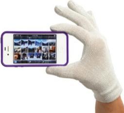 Image du produit Agloves Gants Natural Touch pour écrans tactiles Blancs (L)