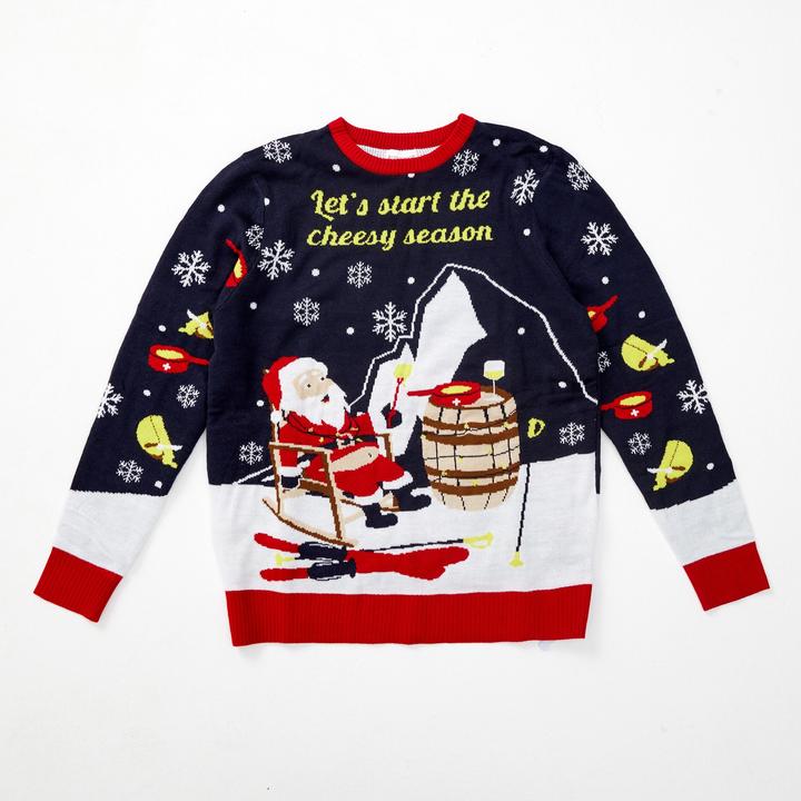 Christmas Sweats Diamo inizio alla stagione del formaggio Maglione LED in edizione svizzera