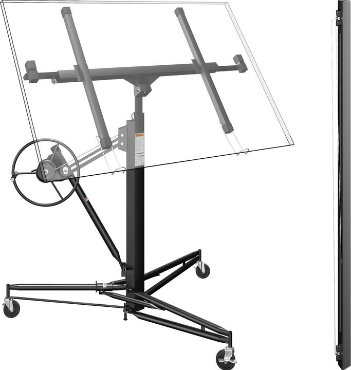 Actual product image Wiltec SET: XXL Drywall Lift & Sheetrock Lifter Panel Hoist 11FT + 6FT Extension max. 17Ft 150LBS