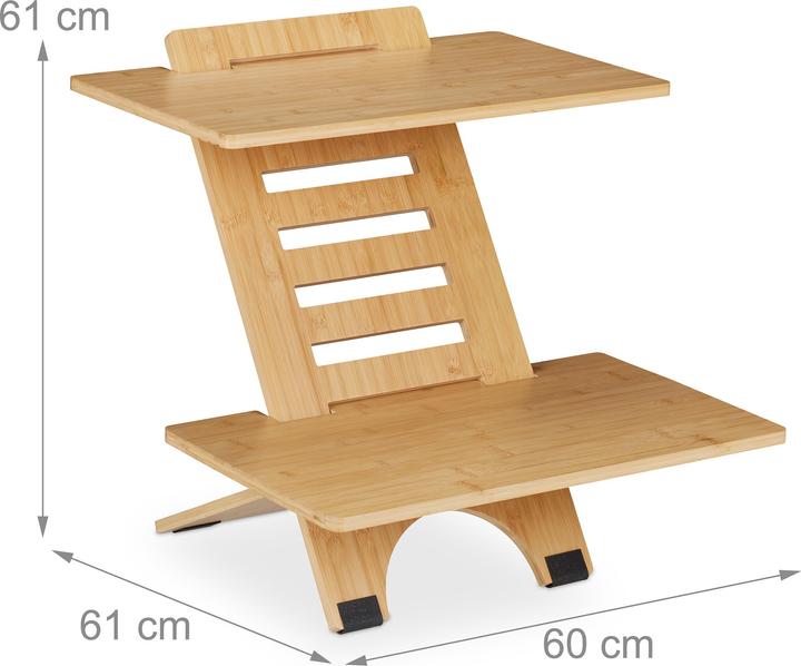 Actual product image Relaxdays Standing desk attachment (60 x 61 x 61 cm)