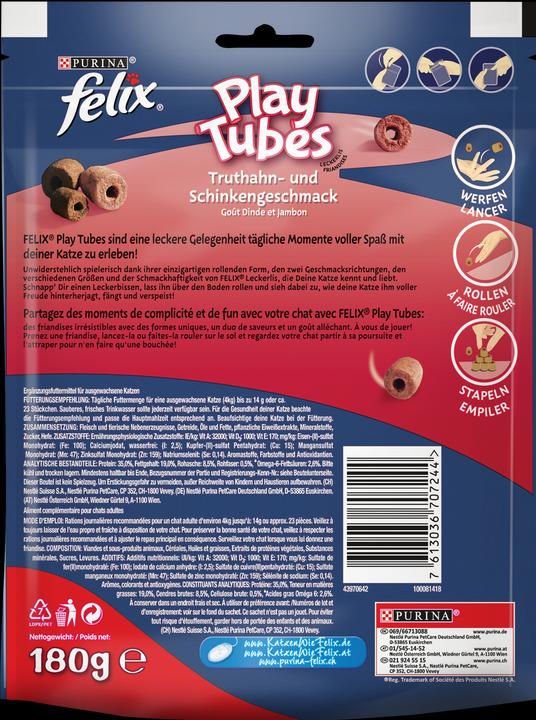 Image du produit Felix play tube Dinde et jambon (1 pcs, 180 g)