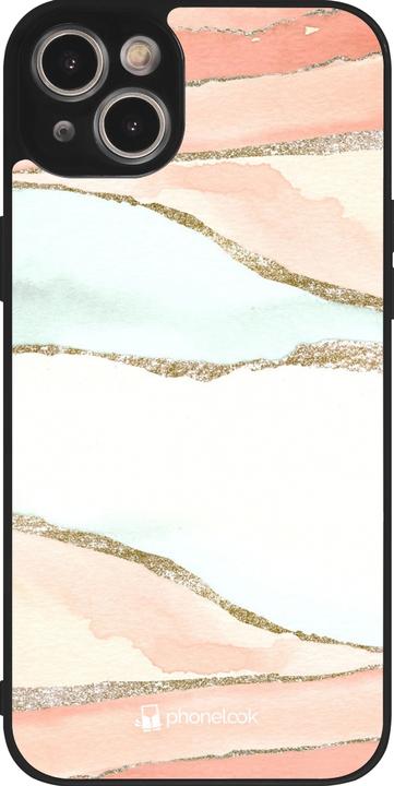 Actual product image PhoneLook Coque Silicone rigide noir Shimmering Orange (Apple iPhone 14 Plus)