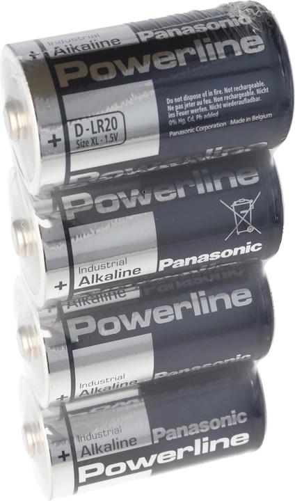 Produktbild Panasonic Batterie Powerline LR20 Mono in 4er Folie (4 Stk., D, 19760 mAh)