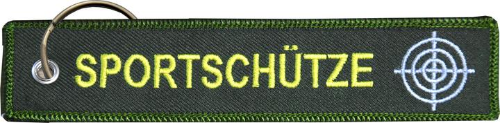 Produktbild Pinex Sportschütze gestickter Schlüsselanhänger. Grösse 138x30mm