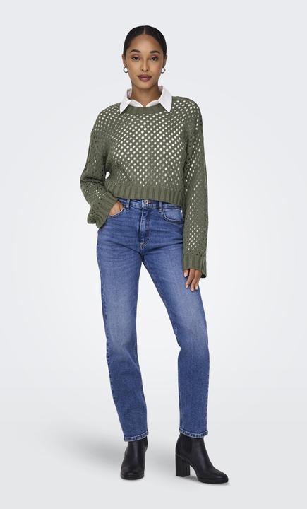 Image du produit Only Coupe normale Col rond Épaule basse Pull-over Haut tricoté (M)